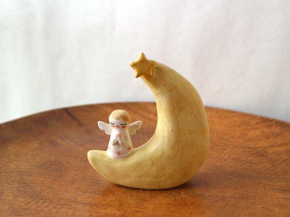 陶器の天使の置き物 陶器の天使の置き物 デンマーク ヴィンテージ/東京下高井戸の