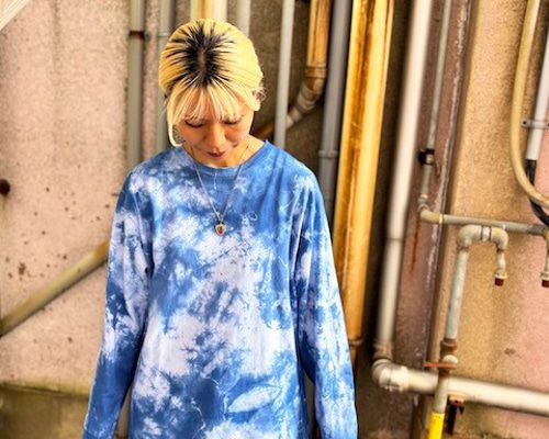 最終価格【未使用】L.G.B. タイダイ　ムラ染総柄ホースプリント　リブTシャツ 54f5aab9935db6a3e8a8fed6f66905