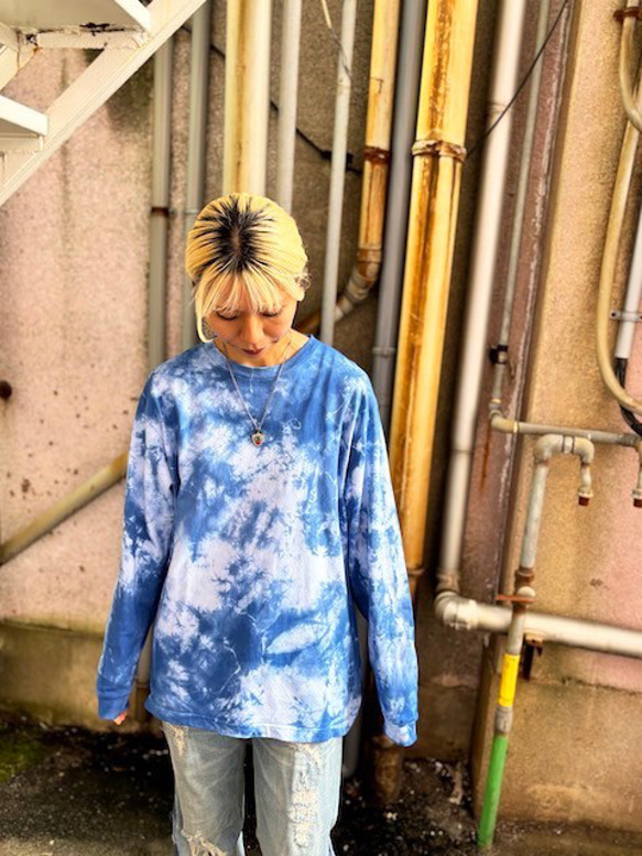 最終価格【未使用】L.G.B. タイダイ　ムラ染総柄ホースプリント　リブTシャツ 最終価格【未使用】L.G.B. タイダイ ムラ染総柄ホースプリント