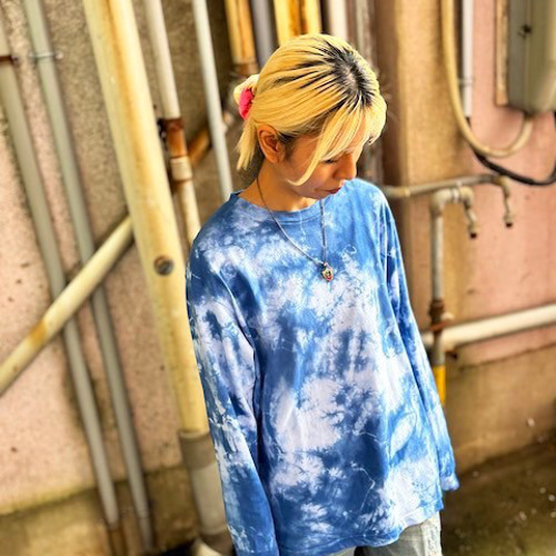 タイダイ Tシャツ ブルー　サイズ48 楽天市場】タイダイTシャツ 藍染め Tシャツ インディゴTシャツ