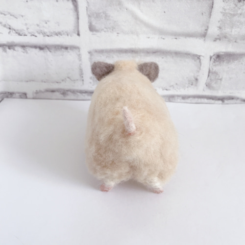 キンクマハムスター 羊毛フェルトマスコット 羊毛フェルト