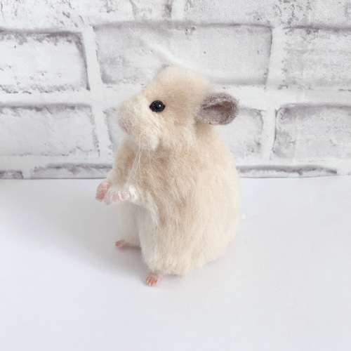 キンクマハムスター 羊毛フェルトマスコット 羊毛フェルト