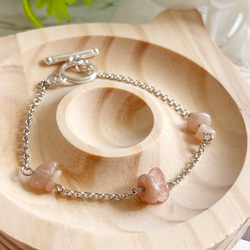 サンストーン貔貅&ピーチのようなサゲニティッククオーツさんのブレスෆ˚*