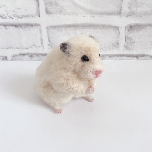 キンクマハムスター 羊毛フェルトマスコット 羊毛フェルト