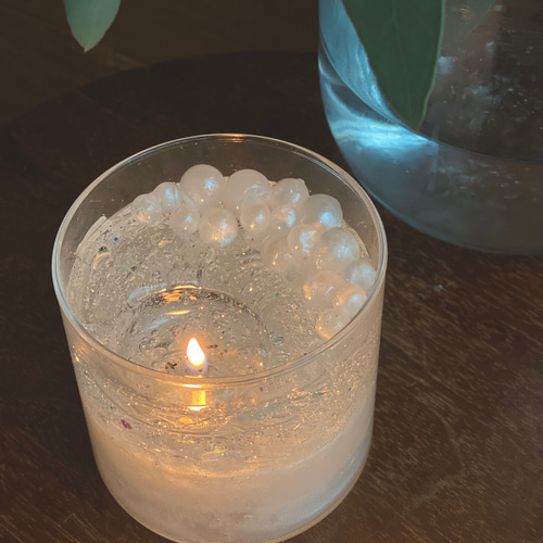 人魚のかみかざり パールキャンドル キャンドル・キャンドルホルダー