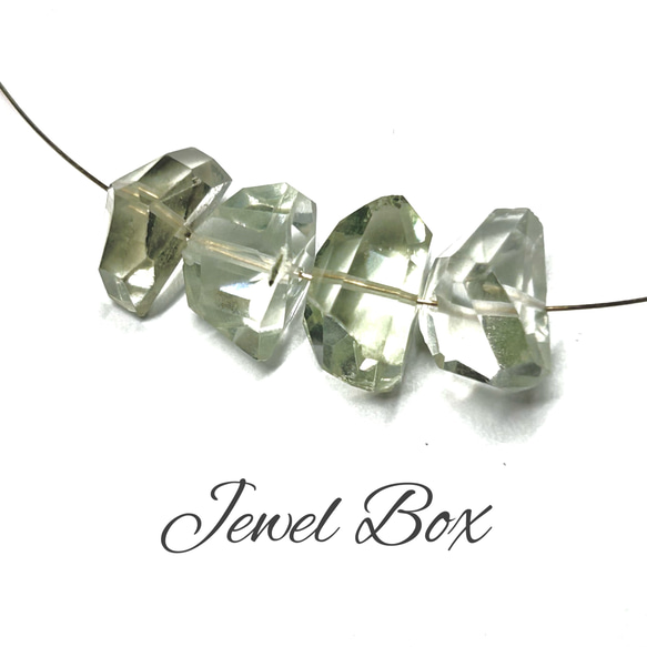 宝石質グリーンアメジスト＊タンブルカット＊4個 天然石 JEWELBOX 通販 