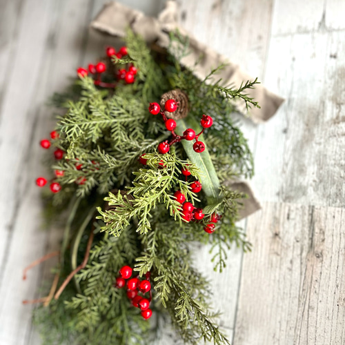 赤い実のクリスマススワッグ(アーティフィシャル) スワッグ rhyme_752