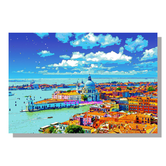 選べる3枚組ポストカード】イタリア ヴェネツィアの夏の日【作品No.640