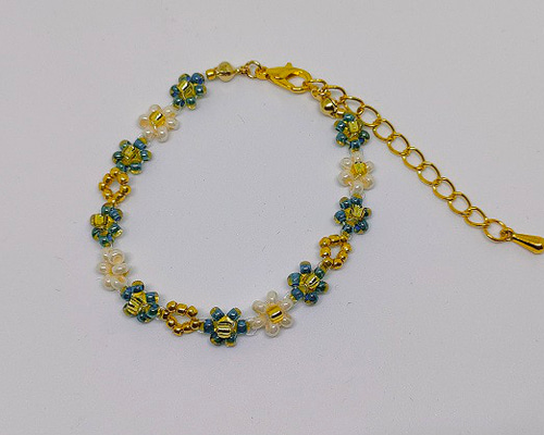 青色と茶色のビーズブレスレット 楽天市場】ホタルガラス ブレスレット ブルー 青色 10mm とんぼ