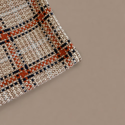 フランス製/チェック柄ツイード◆コンパクトマフラー 13枚目の画像