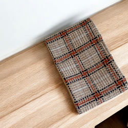 フランス製/チェック柄ツイード◆コンパクトマフラー 8枚目の画像