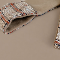 フランス製/チェック柄ツイード◆コンパクトマフラー 11枚目の画像