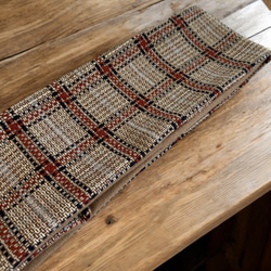 フランス製/チェック柄ツイード◆コンパクトマフラー 7枚目の画像