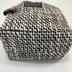 冬セール　ウール ツイード　白黒　ふわふわ　ハンドバッグ　32×23×13 6枚目の画像