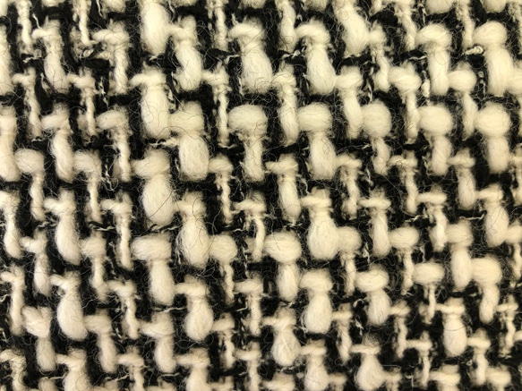 冬セール　ウール ツイード　白黒　ふわふわ　ハンドバッグ　32×23×13 15枚目の画像