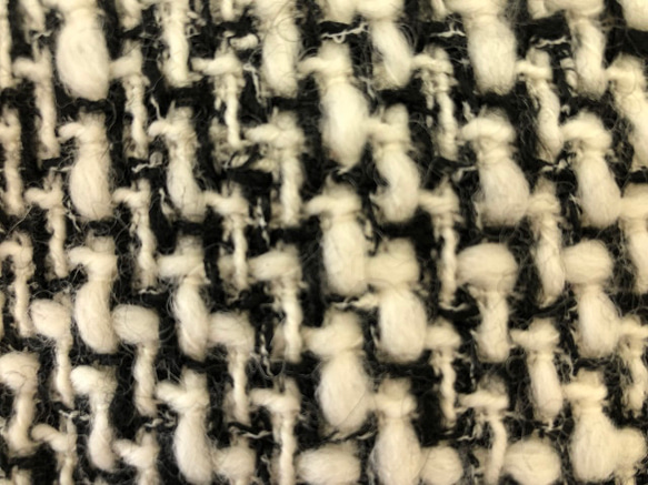 冬セール　ウール ツイード　白黒　ふわふわ　ハンドバッグ　32×23×13 16枚目の画像