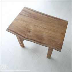オールドチーク無垢材 スツールSqu/sizeL02 椅子 イス 古材スツール
