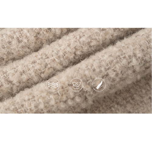 ウール混紡ジャケット Vネックツイード生地ジャケット ゆとり