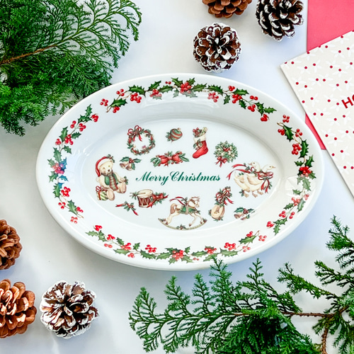クリスマスプレート クリスマスプレート スターフルーテッド