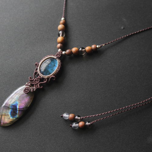 マルチカラー パープルラブラドライト ブルーラブラドライト マイクロ