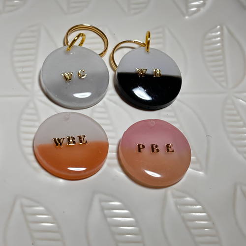 災害時の備えに！【名入れ】ツートンカラー 迷子札 犬 猫 ペット