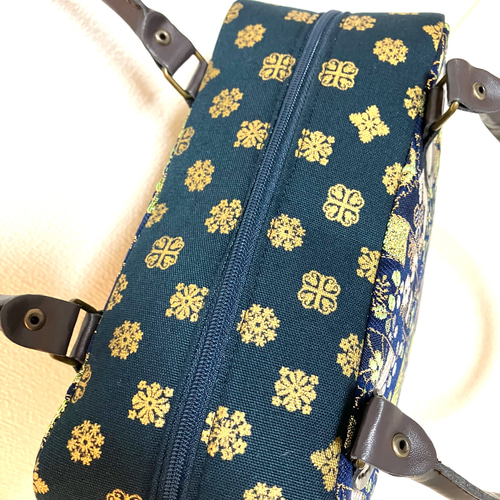 オーダー受付　　和柄　帯生地　ハンドメイド　ボストンバッグ オーダー受付和柄帯生地ハンドメイドボストンバッグ