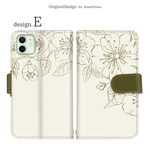 スマホケース 手帳型 全機種対応 手帳型ケース ノートタイプ 花柄