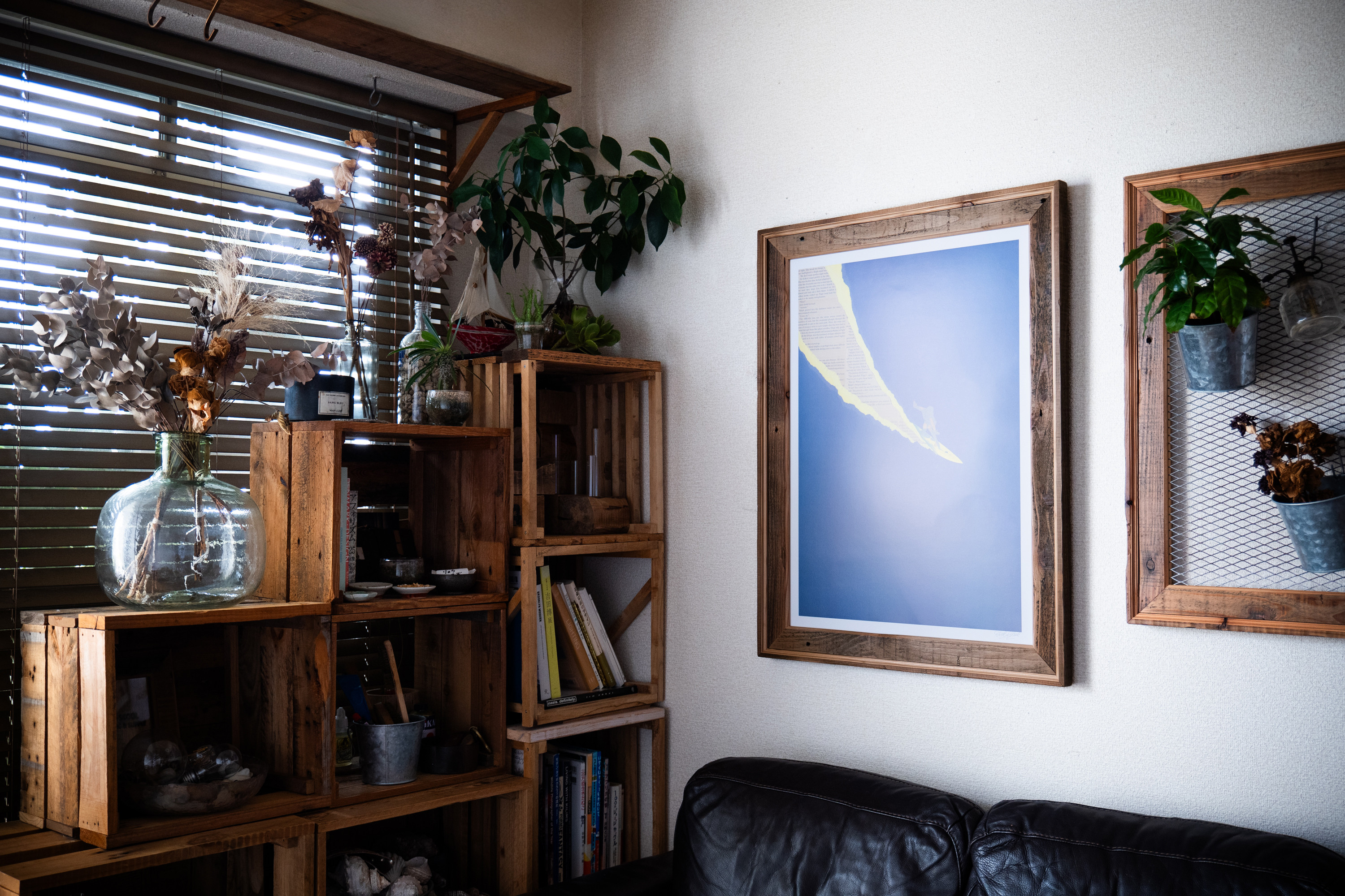 【 受注製作｜50×70ｃｍ用紙サイズ｜ダブルフレーム 】パレット材再利用｜古材フレーム｜アップサイクル｜アートフレーム