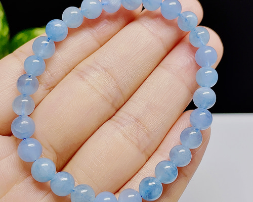 アクアマリン ブレスレット 天使の石 天然石 5 【超美品