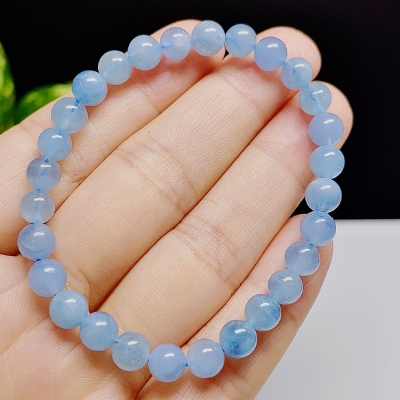 アクアマリン ブレスレット 天使の石 天然石 5 【超美品