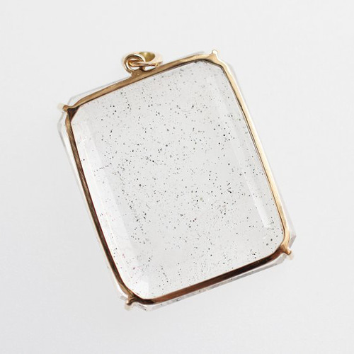 1点もの K18 ピンクファイヤークォーツ ペンダントトップ