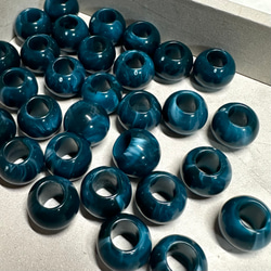 30個 天然石風 大穴 プラスチック ビーズ 12枚目の画像