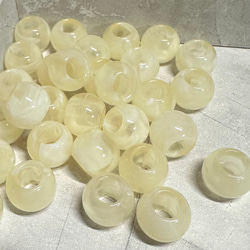 30個 天然石風 大穴 プラスチック ビーズ 5枚目の画像