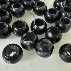 30個 天然石風 大穴 プラスチック ビーズ 19枚目の画像