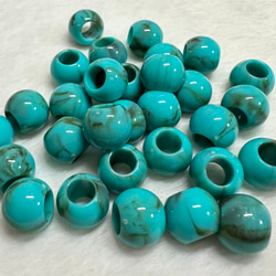 30個 天然石風 大穴 プラスチック ビーズ 13枚目の画像