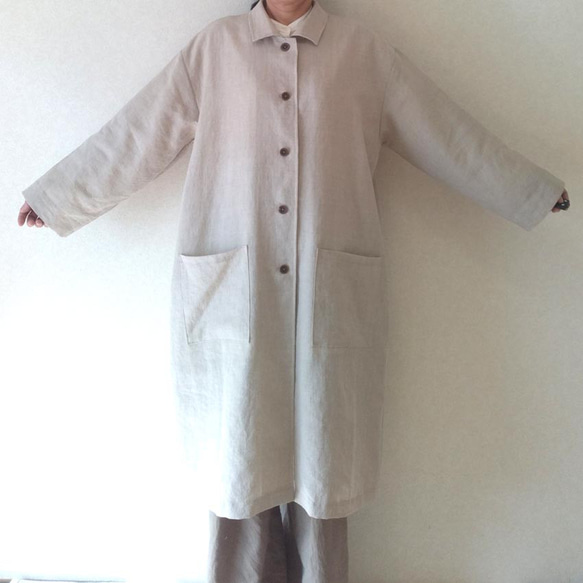 【張り合せなし型紙】 チビ衿ライトコート　S~5L 3枚目の画像