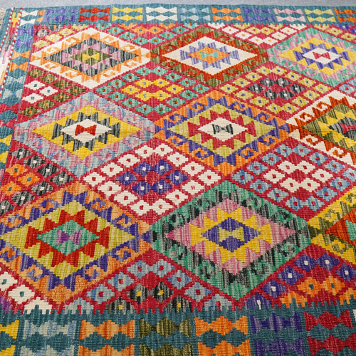 184×128cm アフガニスタン 手織りキリム カーペット・絨毯・ラグ 184×128cm アフガニスタン 手織りキリム カーペット・絨毯・ラグ