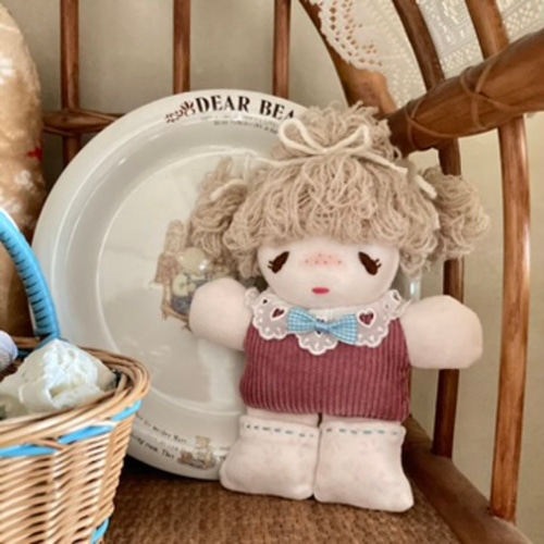 靴下はいてます！コールテン服の娘 色白タイプ ぬいぐるみ 人形 女の子