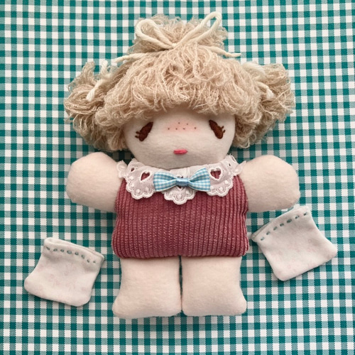 靴下はいてます！コールテン服の娘 色白タイプ ぬいぐるみ 人形 女の子