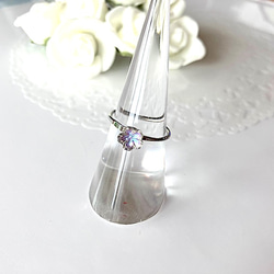 ヴィンテージガラス・ヴィトレイルのリング（Vintage Swarovski Hot fix VitrailLt） 2枚目の画像