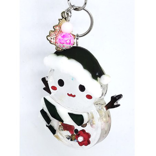 B雪だるまシェイカーキーホルダー　クリスマス　シャカシャカ 雪だるまシェイカーキーホルダー クリスマス シャカシャカ
