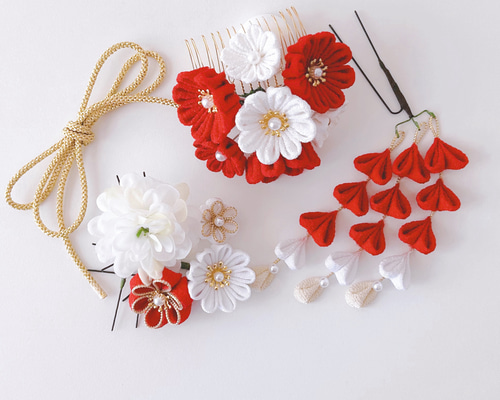 つまみ細工 七五三 髪飾り 3歳 7歳 ヘアピン wagan 通販 18457118