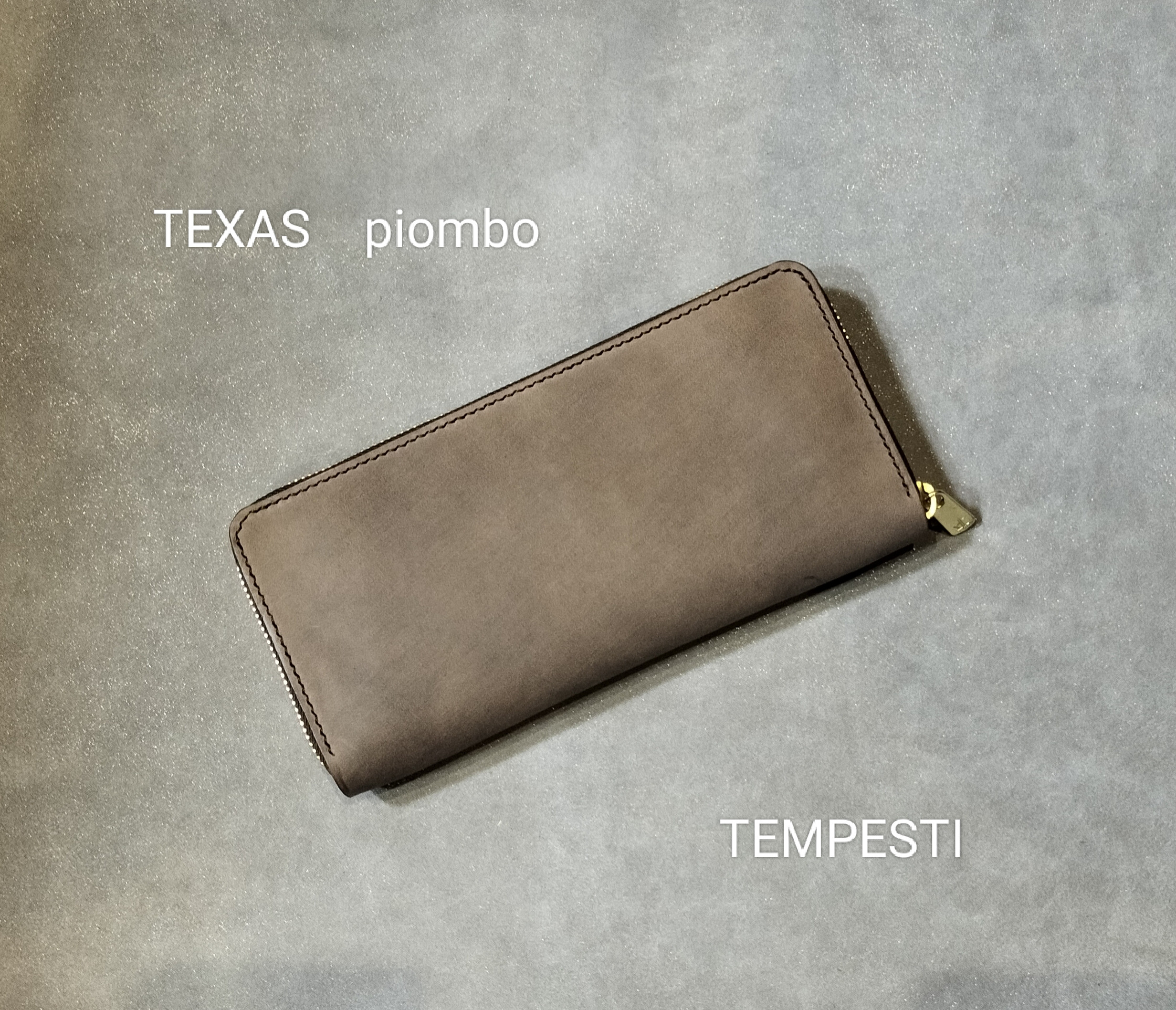 イタリアンレザー 本革 革 レザー 長財布 茶色ブラウン ハンドメイド