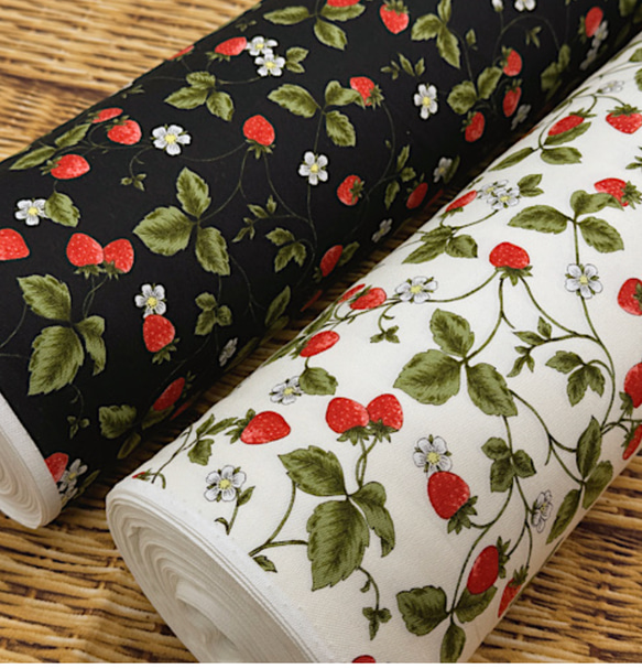 いちご柄【オーダー生地見本】 和装小物（帯・半襟） ようか＠オーダ