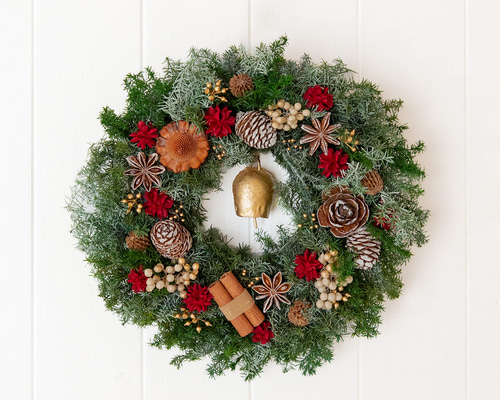 クリスマスリース(*^^*) フレッシュリース　木の実リース f27dfbf29ffd7a9f962628e795c9c0