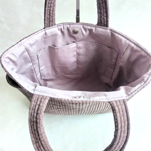 韓国／ヌビ】パールとインド刺繍リボンの華やかなサイドポケット付き