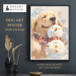 蝶犬戯舞 - トイプードル犬の子犬 No.6】春・蝶・子犬・アートポスター