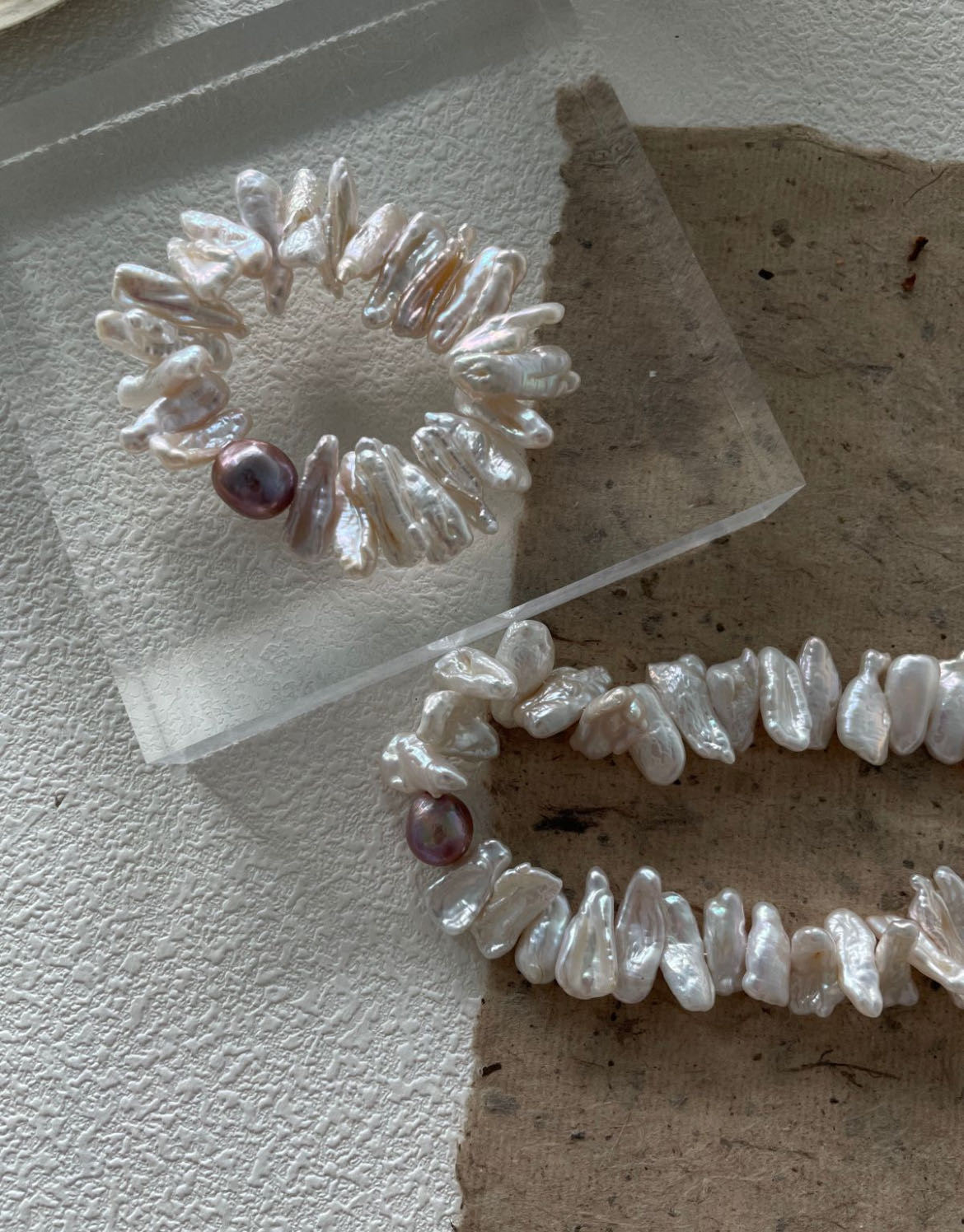 バロックパールのブレスレット　向日葵シリーズ