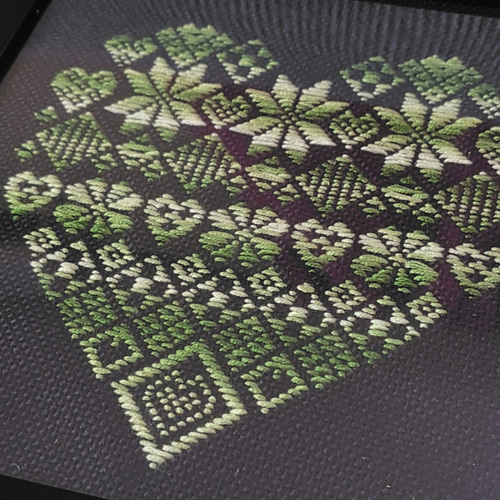 全12点限定残11点⑦パターン2 こぎん刺し ハート スクエアタイプ