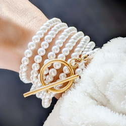 超長款日本貝殼珍珠項鍊及耳環套裝。正式場合配戴，採用醫用級不鏽鋼材質。是聖誕節和新年的完美選擇。 第6張的照片